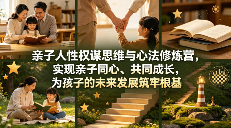 亲子人性权谋思维与心法修炼营，实现亲子同心、共同成长，为孩子的未来发展筑牢根基【音频】-副业网