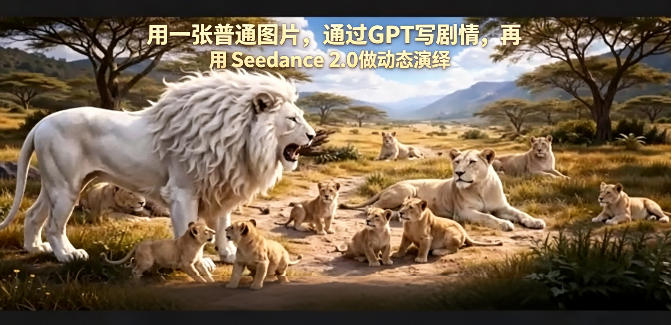 用一张普通图片，通过GPT写剧情，再用Seedance 2.0做动态演绎，居然能生成迪士尼风格搞笑动画-副业网