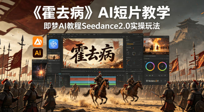 《霍去病》AI短片教学，即梦AI教程Seedance2.0实操玩法-副业网
