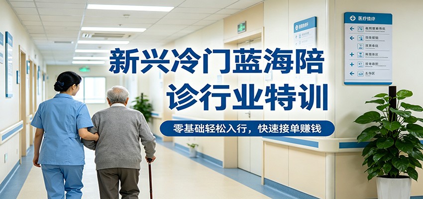 新兴冷门蓝海陪诊行业特训，零基础轻松入行，快速接单赚钱-副业网