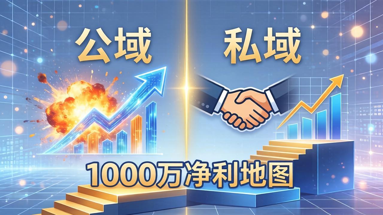 公域玩命出爆款，私域悄悄做成交：这套AI内训课，2026给你打通1000万净利的地图-副业网