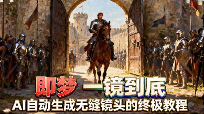 即梦AI一镜到底终极教程，智能补帧+运镜技巧，AI自动生成无缝丝滑长镜头高效出片-副业网