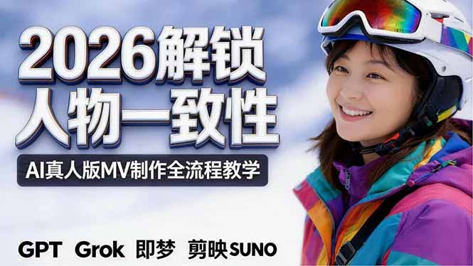 2026独创解锁人物一致性：AI真人版MV制作，不讲空话，不拼概念，全流程实操-副业网