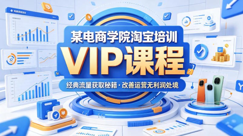 某电商学院淘宝培训VIP课程，各种经典有用的流量获取秘籍，改善运营产品没利润的处境(2026年5月)-副业网