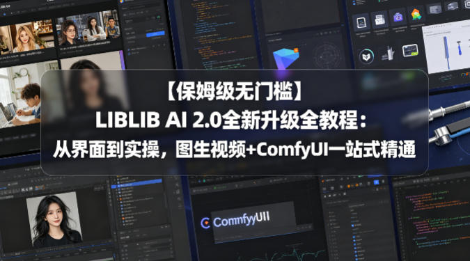 【保姆级无门槛】LIBLIB AI 2.0全新升级全教程：从界面到实操，图生视频+ComfyUI一站式精通-副业网