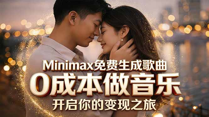 Minimax免费生成歌曲实测！0成本做音乐，说唱流行Lofi一键生成-副业网