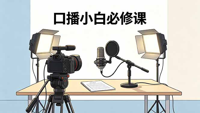 口播小白必修课：录像收音灯光设备+脚本撰写，搭专业级录制场景-副业网