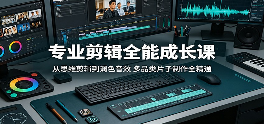 专业剪辑全能成长课：从思维剪辑到调色音效，多品类片子制作全精通-副业网