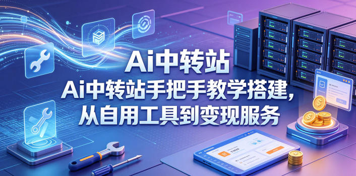 Ai中转站手把手教学搭建，从自用工具到变现服务-副业网