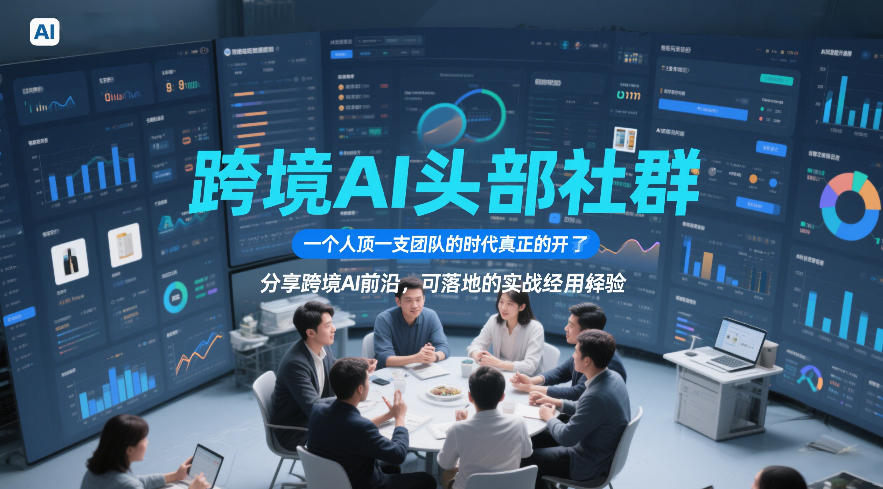跨境AI头部社群，一个人顶一支团队的时代真正的开始了，分享跨境AI前沿，可落地的实战经验(更新5月11日)-副业网