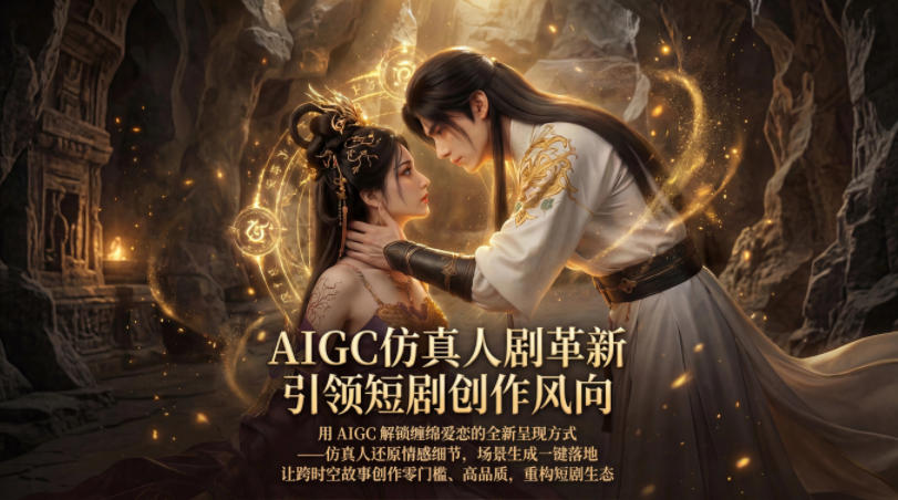 AIGC仿真人《合欢宗》短剧教学，用AIGC解锁缠绵爱恋的全新呈现方式，让跨时空故事创作零门槛、高品质，重构短剧生态-副业网