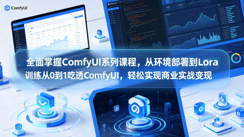 全面掌握ComfyUI系列课程，从环境部署到Lora训练从0到1吃透ComfyUI，轻松实现商业实战变现-副业网