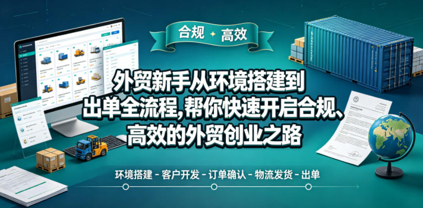 外贸新手从环境搭建到出单全流程，帮你快速开启合规、高效的外贸创业之路-副业网