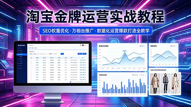 2026 淘宝金牌运营实战教程，SEO权重优化万相台推广，数据化运营爆款打造全教学-副业网