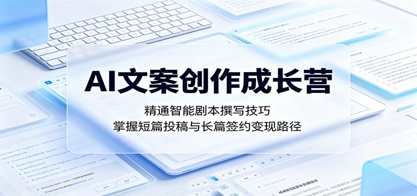 AI文案创作成长营：精通智能剧本撰写技巧，掌握短篇投稿与长篇签约变现路径-副业网