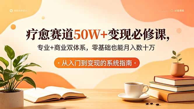 疗愈赛道50W+变现必修课，专业+商业双体系，零基础也能月入数十万-副业网