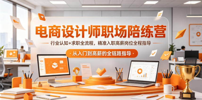 电商设计师职场陪练营，行业认知+求职全流程，精准入职高薪岗位全程指导-副业网