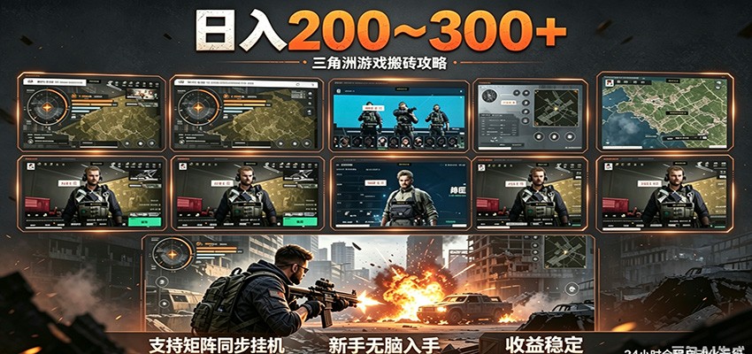 日入200~300+ 三角洲全自动搬砖项目，新手零门槛即可无脑入手-副业网
