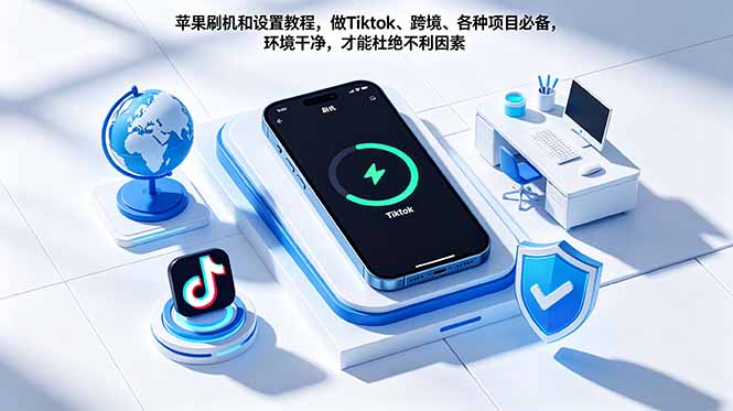 苹果刷机和设置教程，做Tiktok、跨境、各种项目必备，环境干净，才能杜绝不利因素-副业网