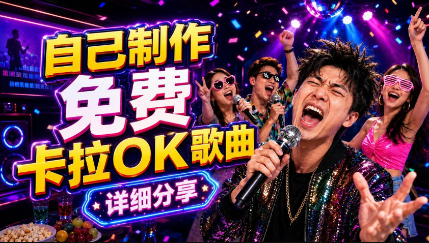 零基础AI制作免费卡拉OK视频教程，从歌曲生成、音轨分离到字幕制作、视频导出，手把手教学-副业网