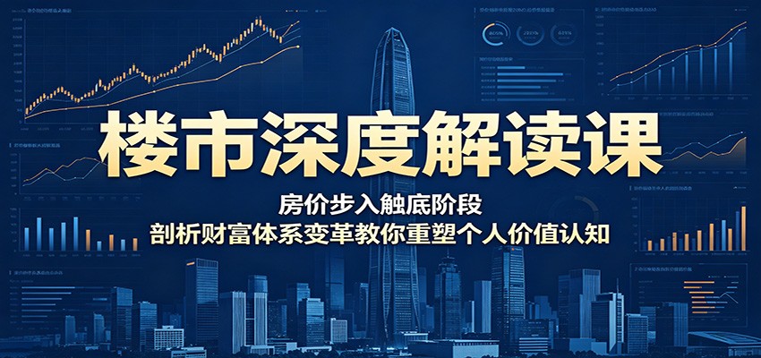 楼市深度解读课：房价步入触底阶段，剖析财富体系变革教你重塑个人价值认知-副业网