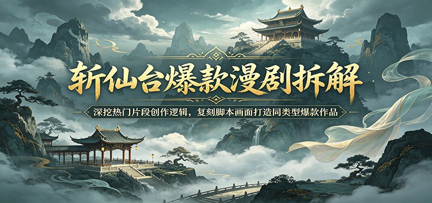 斩仙台爆款漫剧拆解：深挖热门片段创作逻辑，复刻脚本画面打造同类型爆款作品-副业网