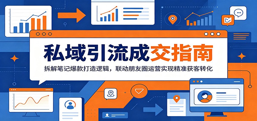 私域引流成交指南:拆解笔记爆款打造逻辑,联动朋友圈运营实现精准获客转化-副业网