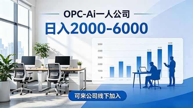 2026创业新风口—OPC一人公司模式震撼首发！日收益2000-6000+，项目绿色长久，安全稳健，合…-副业网
