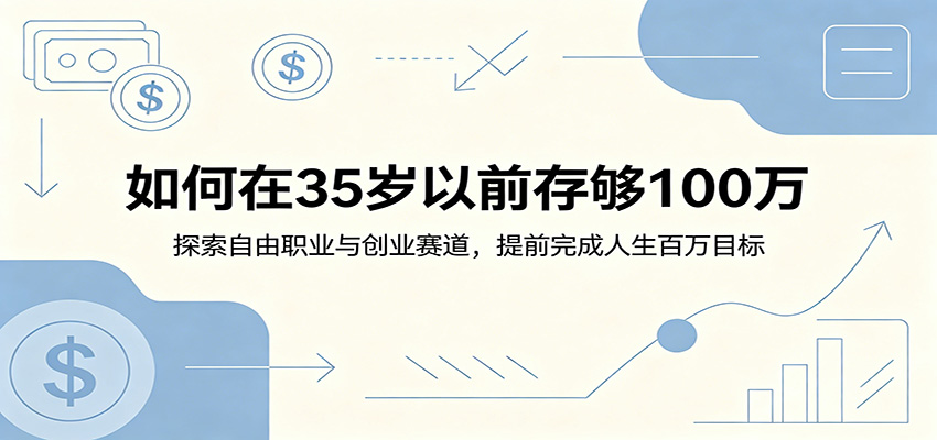 如何在35岁以前存够100万：探索自由职业与创业赛道，提前完成人生百万目标-副业网