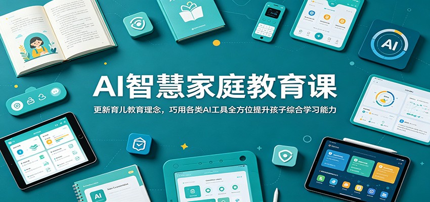 AI智慧家庭教育课：更新育儿教育理念，巧用各类AI工具全方位提升孩子综合学习能力-副业网