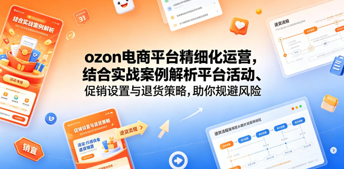 ozon电商平台精细化运营，结合实战案例解析平台活动、促销设置与退货策略，助你规避风险、提升销量-副业网