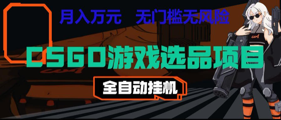 CSGO游戏自动扫货项目，全自动运行，月入1W，无风险，长期稳定可以做【揭秘】-副业网