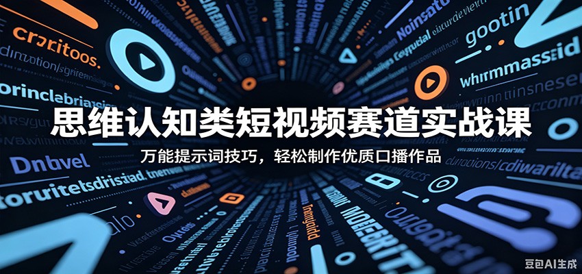 思维认知类短视频赛道实战课：万能提示词技巧，轻松制作优质口播作品-副业网