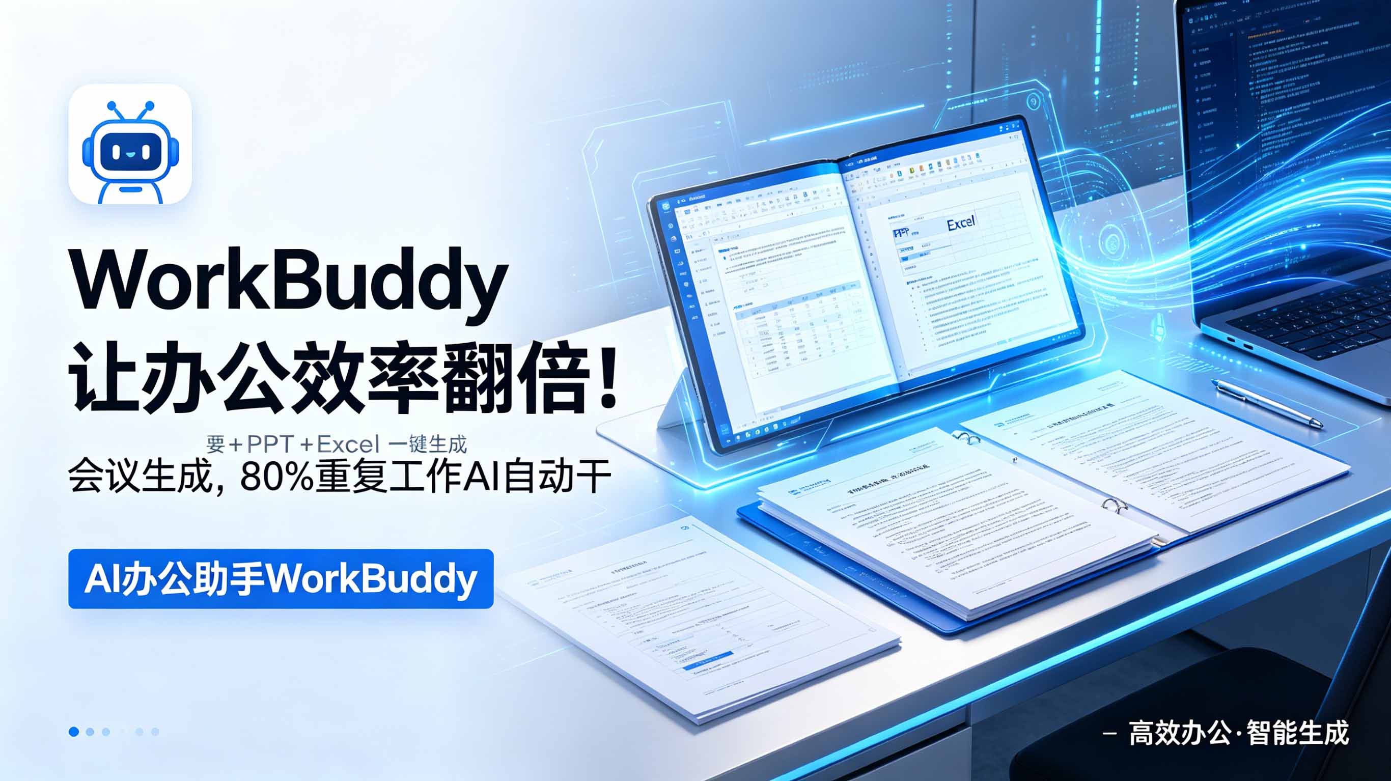 WorkBuddy让办公效率翻倍！会议纪要+PPT+Excel一键生成，80%重复工作AI自动干-副业网