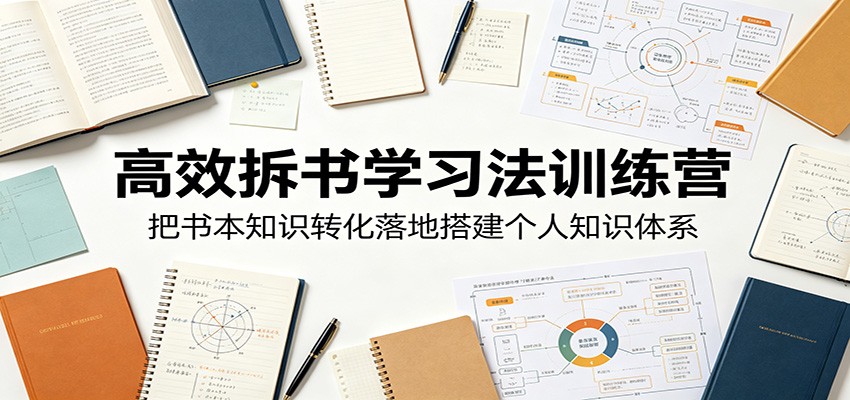 高效拆书学习法训练营，把书本知识转化落地搭建个人知识体系-副业网