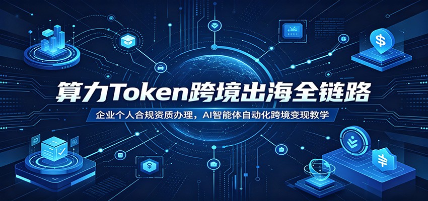 算力Token跨境出海全链路：企业个人合规资质办理，AI智能体自动化跨境变现教学-副业网