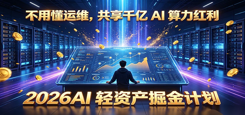 不用懂运维，共享千亿 AI 算力红利，2026AI 轻资产掘金计划-副业网