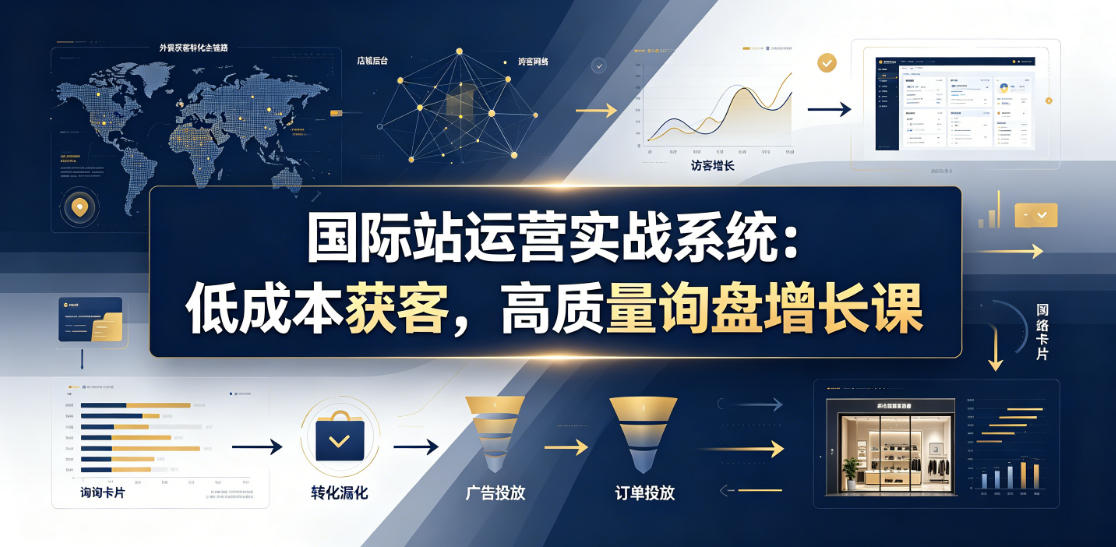 国际站运营实战系统：低成本获客，高质量询盘增长课(更新26年)-副业网