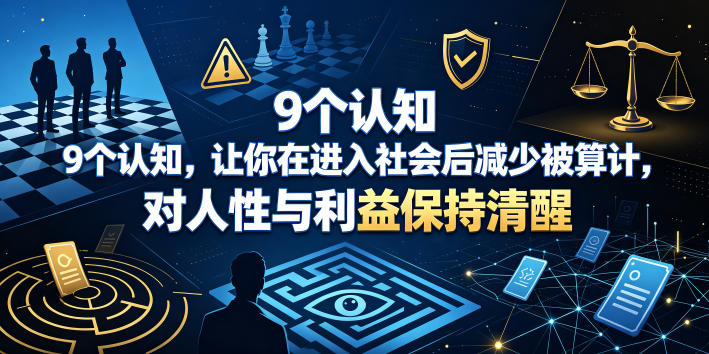 付费文章：9个认知，让你在进入社会后减少被算计，对人性与利益保持清醒-副业网