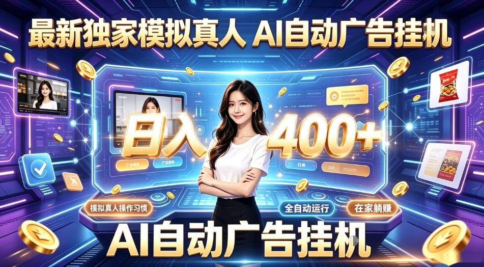 最新独家模拟真人，AI自动挂号挂G，日入400+，全程全自动运行，无需人工【揭秘】-副业网