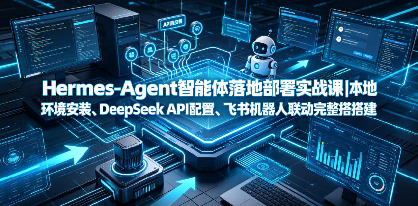Hermes-Agent智能体落地部署实战课｜本地环境安装、DeepSeek API配置、飞书机器人联动完整搭建教程-副业网