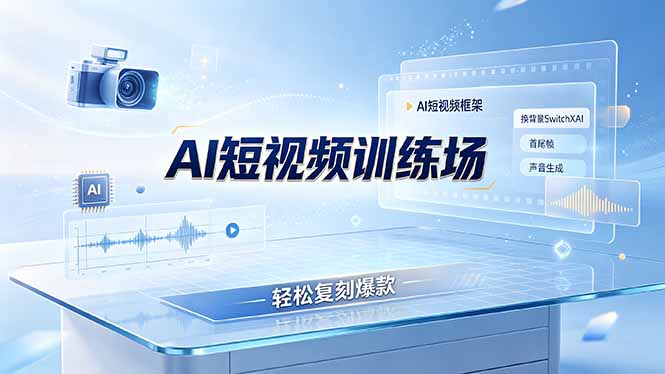 老陈AI短视频训练场：AI短视频框架+换背景SwitchXAI+首尾帧+声音生成，轻松复刻爆款-副业网