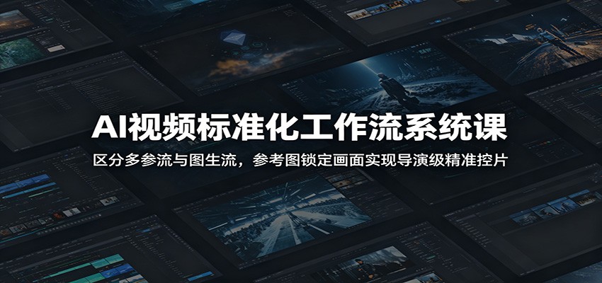 AI视频标准化工作流系统课：区分多参流与图生流，参考图锁定画面实现导演级精准控片-副业网