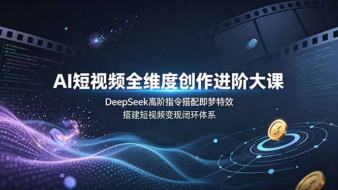 AI短视频全维度创作进阶大课，DeepSeek高阶指令搭配即梦特效，搭建短视频变现闭环体系-副业网