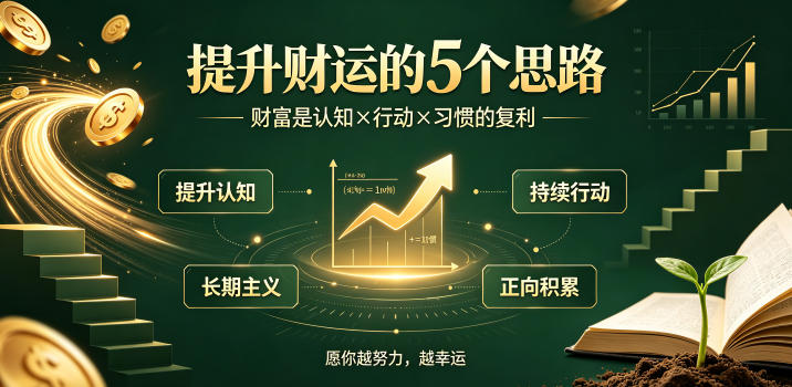 付费文章：提升财运的5个思路——财富是认知x行动x习惯的复利，愿你越努力，越幸运-副业网