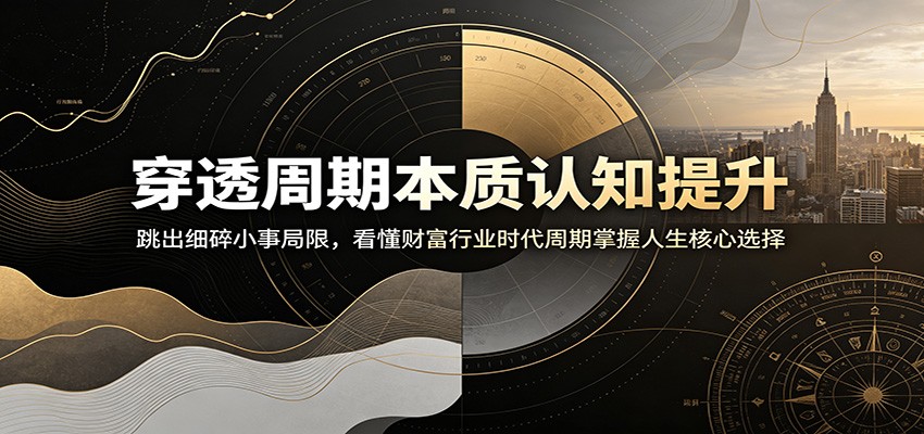 穿透周期本质认知提升：跳出细碎小事局限，看懂财富行业时代周期掌握人生核心选择-副业网
