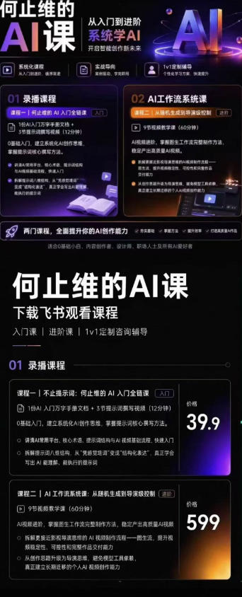 图片[2]-AI创作全链路实战教程｜万字手册·提示词拆解·9节工作流课，打造稳定高质量AI视频作品-副业网