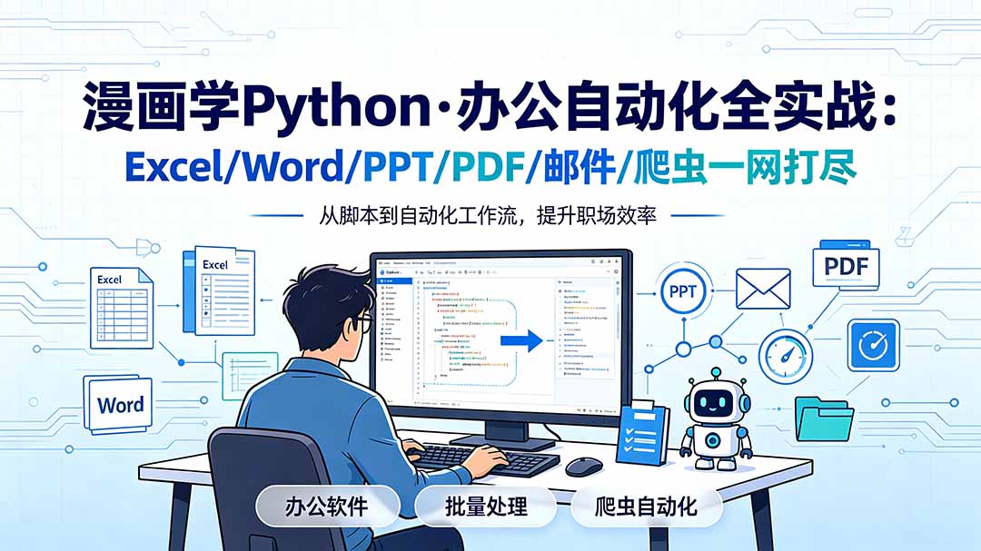 漫画学Python·办公自动化全实战：Excel/Word/PPT/PDF/邮件/爬虫一网打尽-副业网