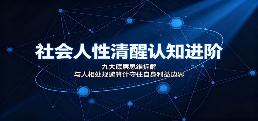 社会人性清醒认知进阶：九大底层思维拆解，与人相处规避算计守住自身利益边界-副业网