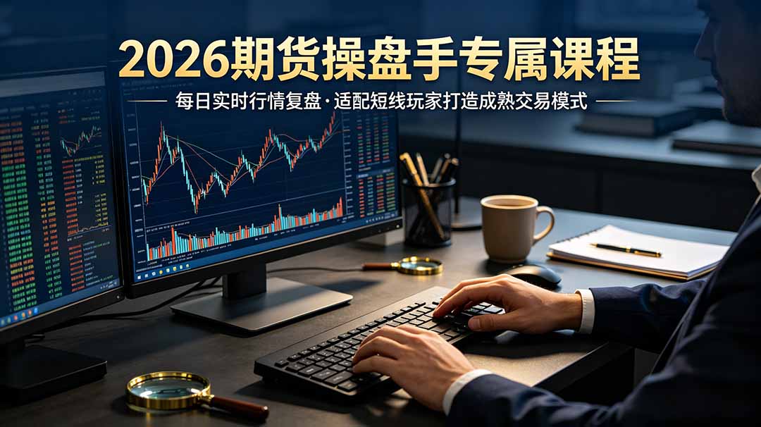 2026期货操盘手专属课程-更新7月11，每日实时行情复盘，适配短线玩家打造成熟交易模式-副业网
